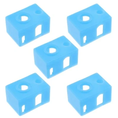 Immagine di Be in Your Mind 5 calzini protettivi silicone per stampante 3D compatibili con E3D V6 PT100 riscaldatore estrusore blocco hotend calzino protettivo blu