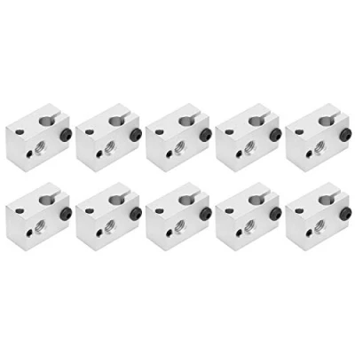 Immagine di V6 Blocco riscaldante per in alluminio Riscaldatore ugello compatibile con sensore Pt100 silicone