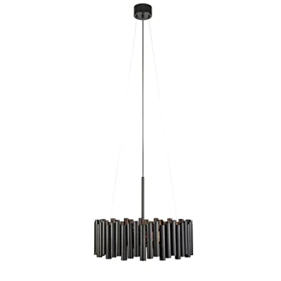 Immagine di Level Ceiling Lamp by Markslöjd Shade of Black Pipes Lampada unica