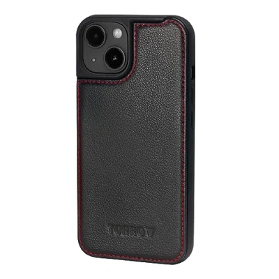 Immagine di TORRO Custodia in Pelle Premium Compatibile con iPhone 15 Plus Nero