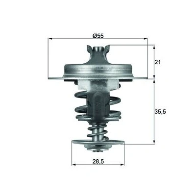 Immagine di MAHLE ORIGINAL TX 67 83D Termostato motore 83 55 con guarnizione PEUGEOT: 206 Hatchback, 307 407 SW, CITROËN: Xsara Picasso, C4 I Hatchback