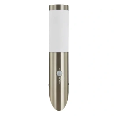 Immagine di Applique da esterni &#039;Statius&#039; dimmerabile (Moderno) colore Grigio, in Acciaio Inox (1 luce, E27) di Lindby per parete esterna/parete casa, abitazione, terrazzo und balcone