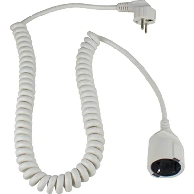 Immagine di AS Schwabe 70426 Alimentazione Prolunga Bianco 4 m H05VV F 3G 1,5 mm² Cavo a spirale