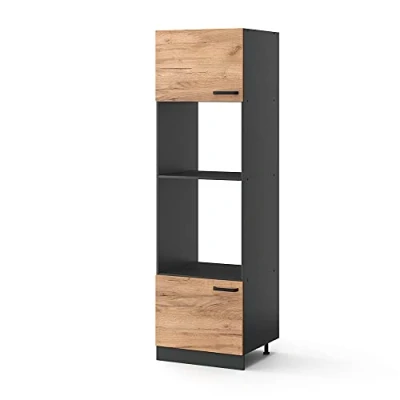 Immagine di Vicco mobile cucina microonde R line, Quercia dorata/Antracite, 60 cm