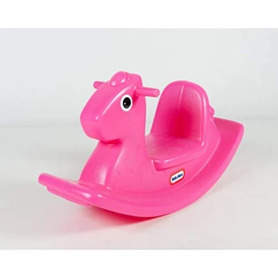 Immagine di Little Tikes Cavallino a dondolo Gioco attivo con maniglie facili da impugnare e sedile stabile per una maggiore sicurezza Resistente Magenta Età: 18+ mesi