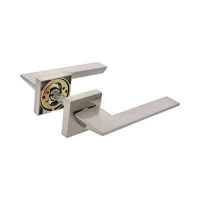 Immagine di Amig Set di maniglie per porte Mod. ZAHORA 52 x 146 mm Con bocallave Design elegante e semplice Impugnatura ergonomica Zama Argento opaco