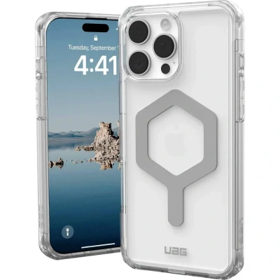 Immagine di Urban Armor Gear Plyo MagSafe Case Backcover per cellulare Apple iPhone 16 Pro Max Ghiaccio, Trasparente, Argento Compatibile con