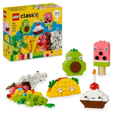 Immagine di LEGO Classic Alimenti Creativi, Piccolo Set di Giochi Fantasia per Bambini e Bambine da 4 Anni in su con Cibo Giocattolo Plastica Costruire Ricostruire Altre Forme, Idea Regalo 11039