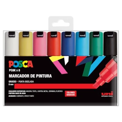 Immagine di UNI Posca Set PC 8K Basic Confezione da 8 pennarelli