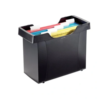 Immagine di LEITZ Mini file Plus porta catelle sospese (Include 5 cartelle Alpha blu) Nero 19930395