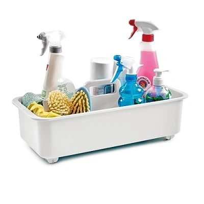Immagine di SNIPS Sottolavello, Organizer Sottolavello Cucina, Porta Detersivi Salvaspazio, Cestello con Ruote, Colore Bianco, Made in Italy