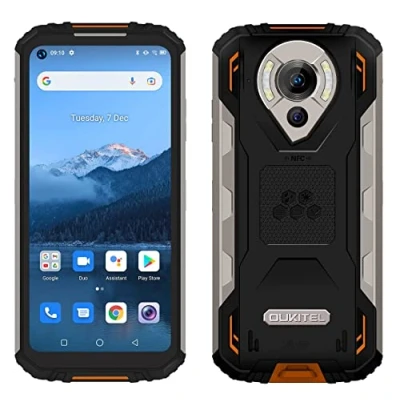 Immagine di Rugged Smartphone OUKITEL WP16, Cellulare con Batteria 10600mAh, Fotocamera Visione Notturna 20MP, IP68 Impermeabile, Android 11, Helio P60 Octa Core 8GB 128GB,6.4&#039;&#039; HD+,Dual SIM NFC Arancione