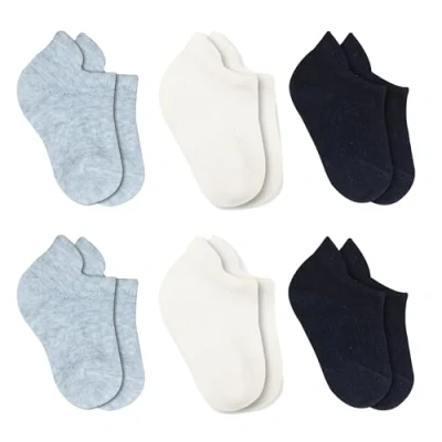 Immagine di bistyle calzini in cotone, 6 paia di per neonati da 0 a mesi 3 anni, senza cuciture, bambini (as3, age, mesi, grigio)