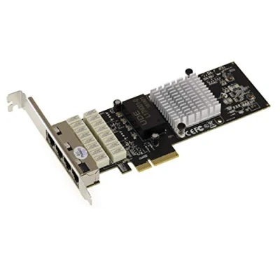 Immagine di KALEA INFORMATIQUE Scheda controller di rete PCIe 1G con 4 porte LAN Gigabit Ethernet e funzione BYPASS. Chipset I350AM4