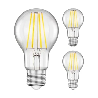 Immagine di ledscom.de 3 pezzi E27 Lampadina LED, A60, bianco caldo (2700 K), 7,1 W, 963lm, dimmer a fasi