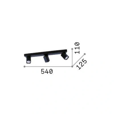 Immagine di Ideallux Ideal Lux fatto da soffitto Rudy Square, bianco, 3 luci, metallo