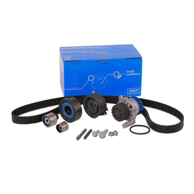 Immagine di SKF VKMC 01148 2 Pompa Acqua + Kit Cinghia Distribuzione con guarnizioni tirante a vite 160 VOLKSWAGEN: Passat B7 Alltrack, Transporter 5 Bus