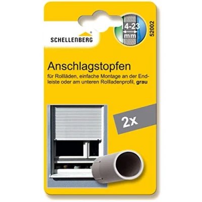 Immagine di Schellenberg 52002 Tappo di arresto per tapparella, 20 x 40 mm, grigio