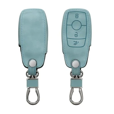 Immagine di kwmobile Cover copri chiave compatibile con Mercedes Benz Smart Key (solo Keyless) Guscio protettivo chiavi auto in pelle PU Nabucco per telecomando macchina