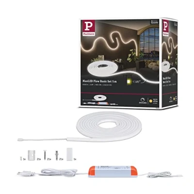 Immagine di Paulmann MaxLED Flow 70964 Kit base striscia LED con spina 24 V 5 m Bianco caldo 1 pz.