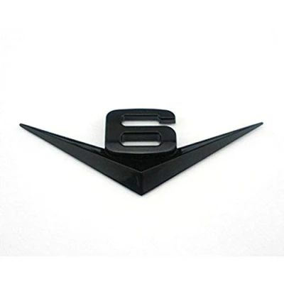 Immagine di 1 Pz Metallo 3D V6 Engine Display Car Sticker Emblem Badge (Nero)