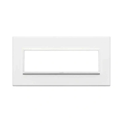 Immagine di Vimar Serie Eikon Evo Placca 7 Moduli Alluminio Bianco Total