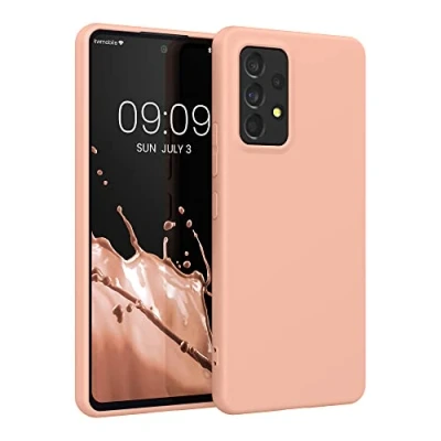 Immagine di kwmobile Cover per Samsung Galaxy A53 5G Custodia Back Case Smartphone in Silicone TPU Protezione Gommata pompelmo rosa