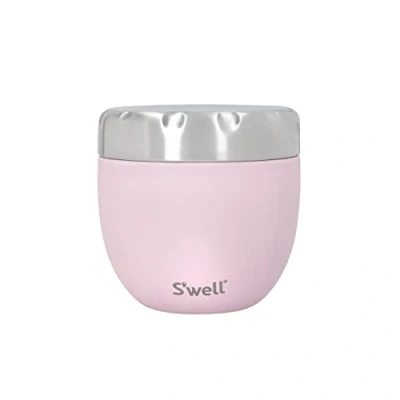 Immagine di S&#039;well Eats Ciotola per alimenti 2 in 1 con coperchio a vite, 636 ml, topazio rosa, triplo isolamento e prova di perdite, mangiare movimento fino 11 ore freddo/7 caldo