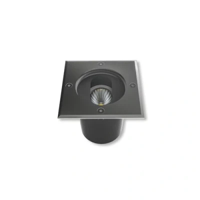 Immagine di Lucande Lampada LED rotonda da interrare Doris, acciaio