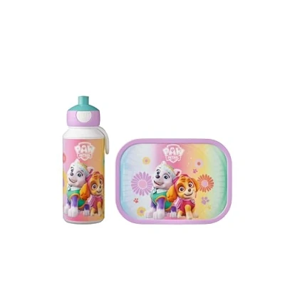 Immagine di Mepal Set da Pranzo Campus per Bambini con Borraccia Pop up e Porta la Scuola o le Gite Privo di BPA 400 ml + 750 Paw Patrol Girls