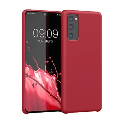 Immagine di kwmobile Cover per Samsung Galaxy S20 FE Custodia Back Case Smartphone in Silicone TPU Protezione Gommata rosso classico