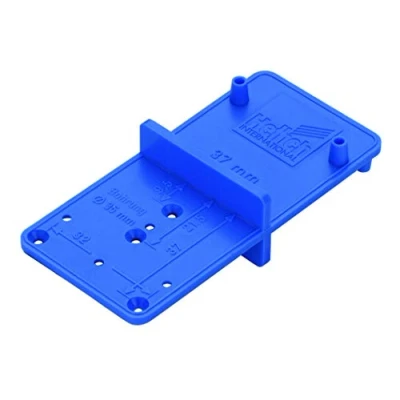 Immagine di Hettich 9220193 Stencil &quot;MultiBlue&quot; per cerniere con diametro di 26 e 37 mm, in plastica, colore: Blu