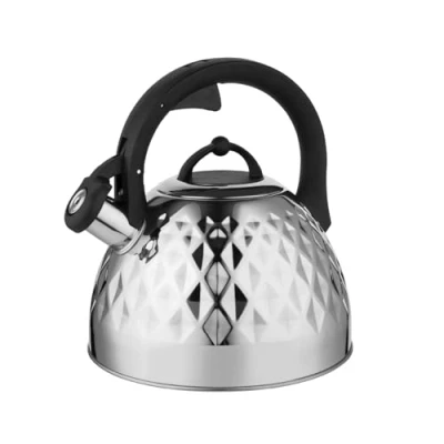 Immagine di FLORINA Bollitore Acqua (2,5 l) I da Fornello FENNY MIRROR con Manico in Bachelite Antigraffio per Fornelli a Induzione, Gas, Elettrici Colore: Argento