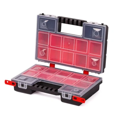 Immagine di Mivos scatola di assortimento su entrambi i lati, 287 x 186 100 mm, 2 per accessori e piccole parti, con viti 12 scatole interne rimovibili,