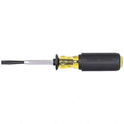 Immagine di KLEIN TOOLS 6024K Cacciavite a testa piatta con lama divisa da 1/4&quot;, azione di presa positiva, impugnatura cuscino