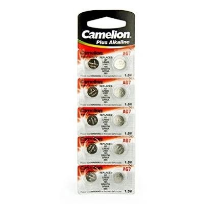 Immagine di Camelion Batteria Bottone Alcalina AG7 / LR57 195 395, Confezione da 10 pezzi, lungo data di scadenza (data segnato)