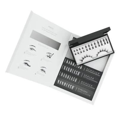 Immagine di Starter kit per extension ciglia a grappolo fai da te Nanolash DIY completo applicare le finte casa, (Nero, FLIRTY)