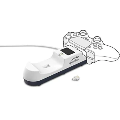 Immagine di Speedlink JAZZ USB Charger stazione di ricarica per un massimo 2 controller PS5, bianco