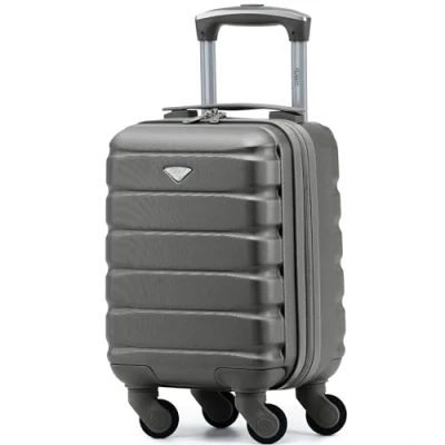 Immagine di Flight Knight Lightweight 4 Wheel ABS Hard Case Suitcases Cabin Carry On Hand Luggage Approved For Over 100 Airlines Including British Airways, easyJet &amp; Maximum Size Ryanair 40x20x25cm