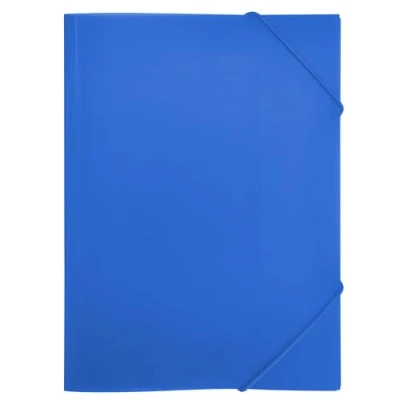Immagine di RAYLU PAPER Raccoglitore con elastici e alette formato A4, raccoglitori per documenti, ufficio scuola, realizzato in polipropilene riciclabile al 100% (A3, Blu)
