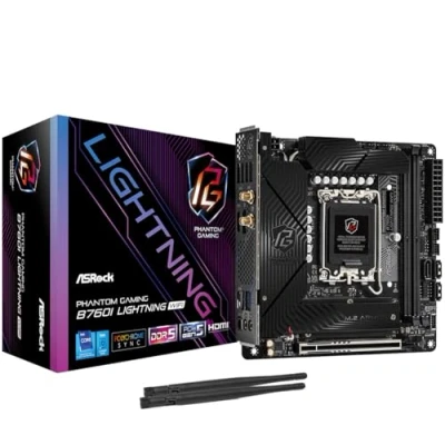 Immagine di ASRock B760I LIGHTNING WIFI (1700) Mainboard Attacco (PC) Intel® 1700 Fattore di forma (dettagli) Mini ITX Chipset della scheda madre B760