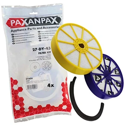 Immagine di Paxanpax PFC358 Set di filtri e guarnizioni compatibili HEPA lavabili per Dyson DC07, confezione da 2, colore: Bianco