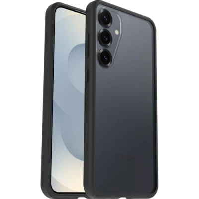 Immagine di OtterBox cover per Samsung Galaxy S25 Sleek Case Series, resistente a shock e cadute fino, ultrasottile, testata norme MIL STD 810G, Trasparente/Nero, Senza Retail Package
