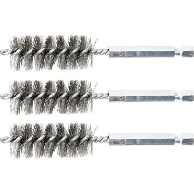 Immagine di BGS technic 3078 18 S Spazzola in acciaio, 3 pezzi mm con attacco esagonale 6,3 (1/4&quot;)