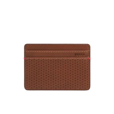 Immagine di Fossil Sport Tourer Portafoglio/cartellino in pelle o poliestere per uomo, 11.43 cm L x 1.91 W 9.53 H, Noce