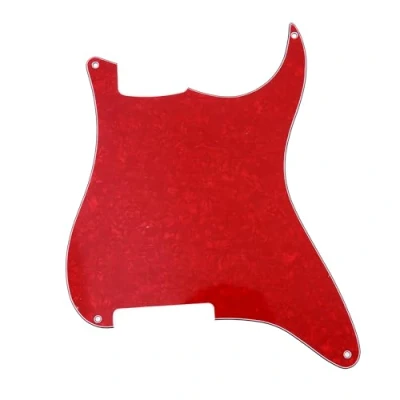 Immagine di Musiclily 4 Fori Battipenna Strat Pickguard Materiale Senza per Pick Up Chitarra Elettrica Style Custom, strati Red Pearl