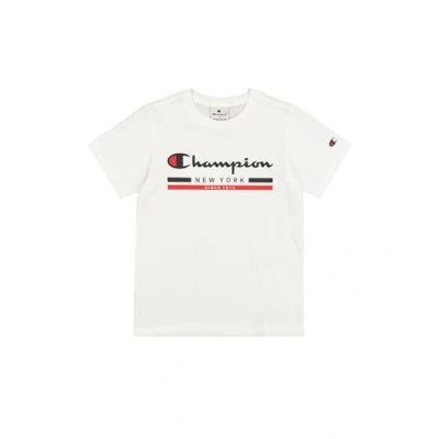 Immagine di Champion Graphic Crewneck Unisex Tshirt con stampa per bambini, Taglia: 114/119, White