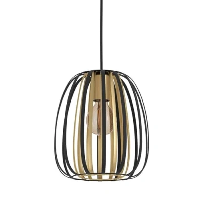 Immagine di EGLO Lampada a sospensione Encinitos, nero/ottone, Ø 25,5 cm