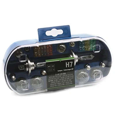Immagine di LIGHTWORLD24 set di fusibili per illuminazione auto H7 12V 30 pezzi lampadina luce freno scatola lampada ricambio