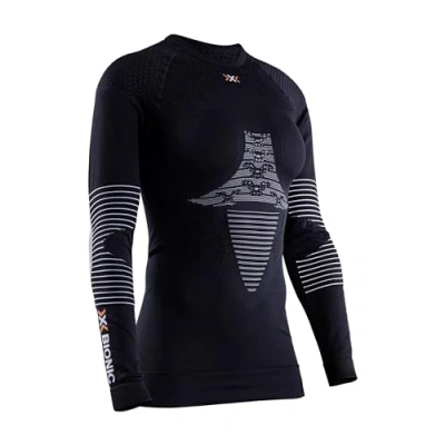 Immagine di X Bionic Energizer 4.0 Round Neck Long Sleeves Strato Base Camicia Funzionale, donna, neon Flamingo/Anthracite, XS